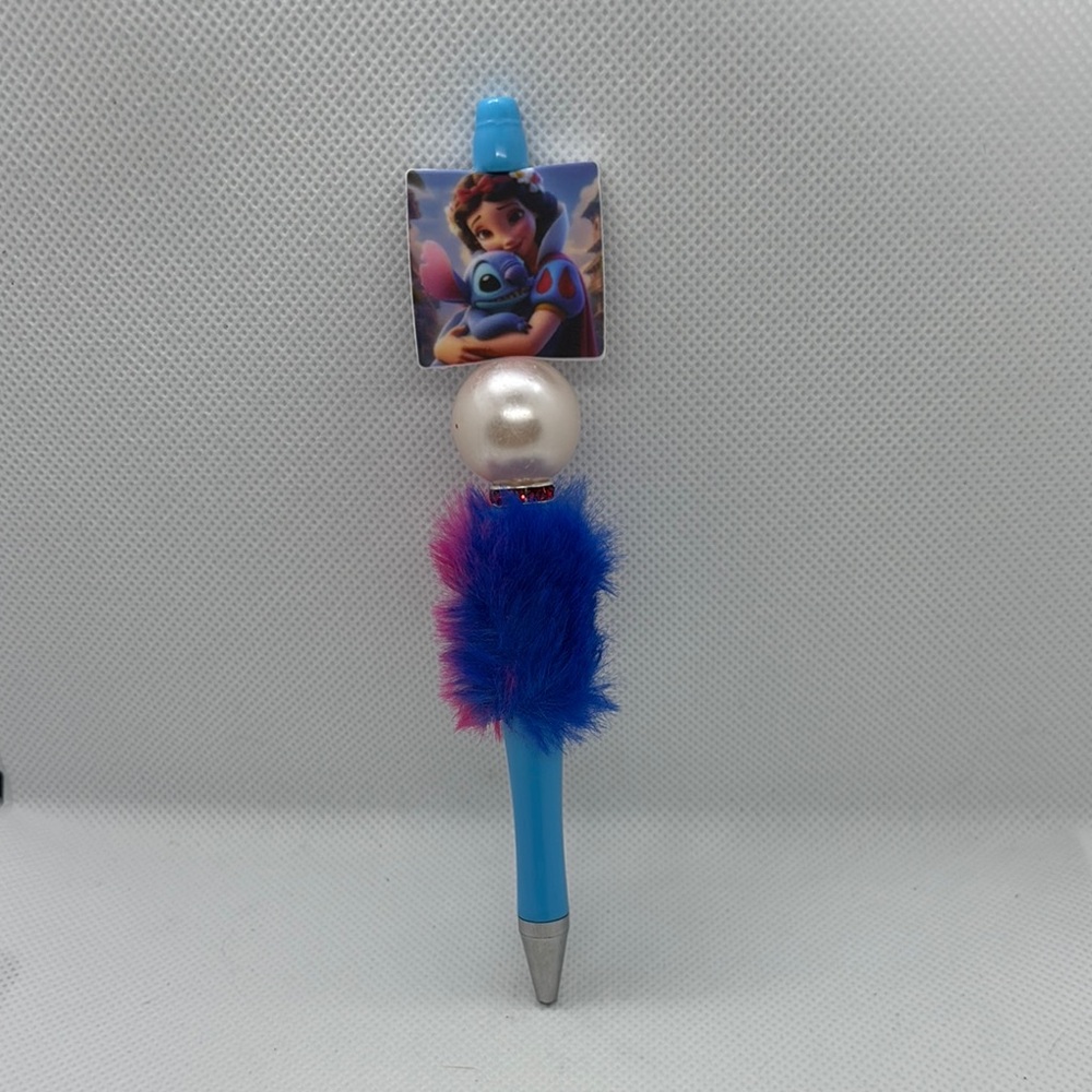 Handmade Focal Bead Pen - Character Theme Snow White Stitch